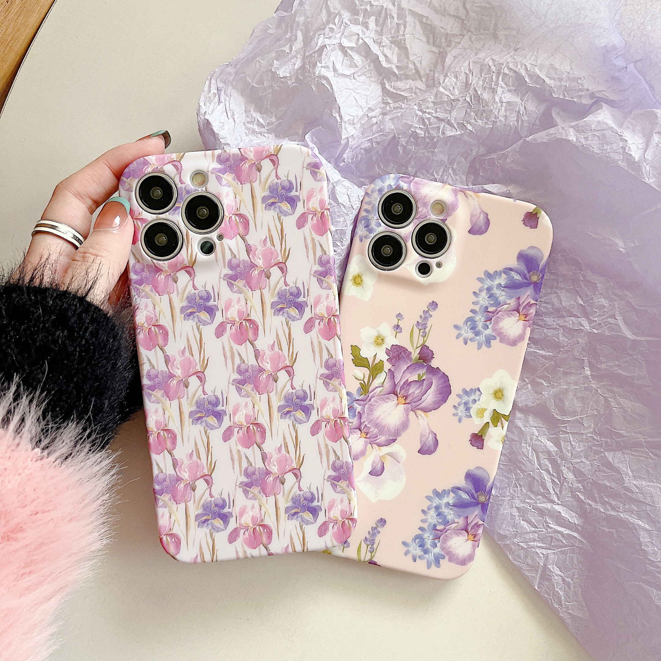 Fashion Flower IMD TPU Mjuka telefonfodral för iPhone 15 14 Plus 13 12 Pro Max 11 XR XS X 8 7 Luxury Floral Stylish Rose Girls Lady Women Pretty Smart Cell Phone Back Cover Skin