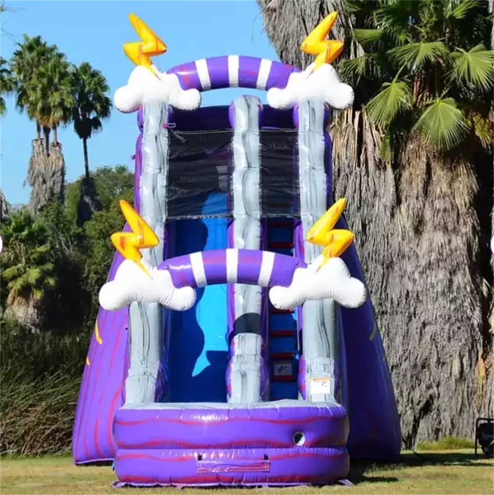 Outdoor Games Backyard kids entertainment inflable waterslide jumping bouncing castle inflatable water slide with pool