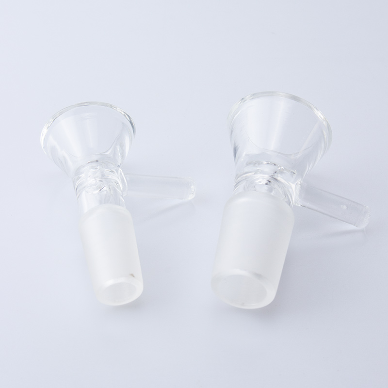 Paladin886 G013 Rookaccessoires Clear 14 mm 18 mm mannelijke glazen kom met handgreep Olie Dab Rig Bong As Catcher Tool