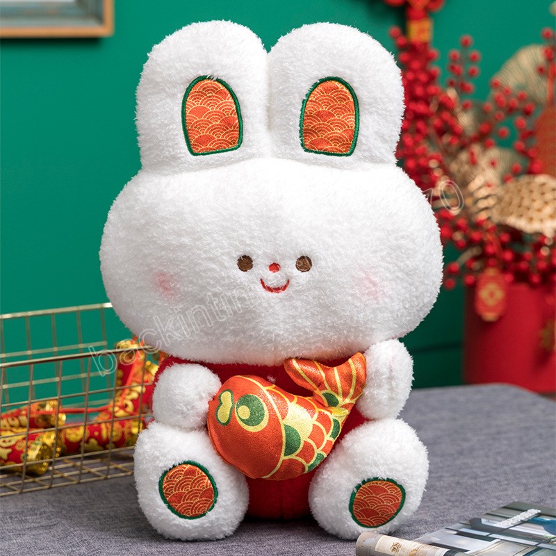 2023 Ano Novo Tang Suit de estilo chin￪s Rabbit Plush Toy Bunny S￣o