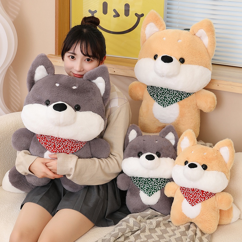 Hot Kawaii Dog Pluxh Toy Toy Photop Puppy Body Pillow Husky Shiba Inu Birthday Gift Lovelhie Plushie para crianças
