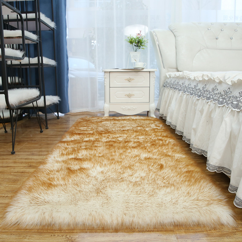 홈 디포 카펫 설치 가짜 양모 얽히고 설기 더미 카펫 매트 침실 담요 드리프트 창 단색 거실 커피 테이블 바닥