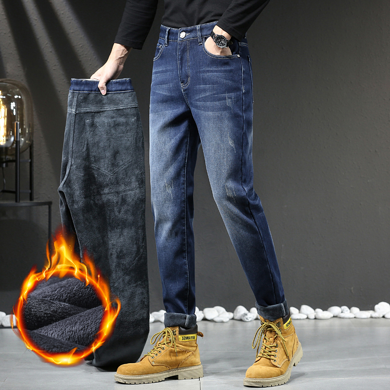 Neue JEANS Chinohose Hose Herrenhose Stretch Herbst Winter eng anliegende Jeans Baumwollhose gewaschen gerade Business Casual QK500