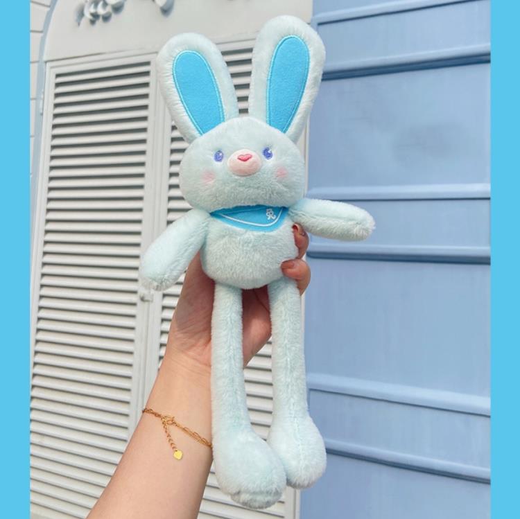 Easter Party Rabbit Toys with Keychain Spring Event Kids Plush Gifts Cute Bunny Big Ears Stuffed Toy SN531