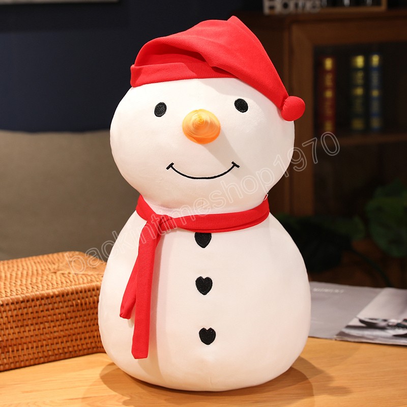 Kawaii Natale pupazzo di neve peluche peluche morbido simpatico pupazzo di neve cuscino bambola giocattoli bambini ragazze regalo bambini
