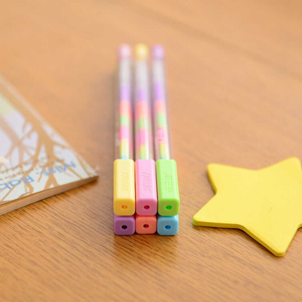 Creative corée papeterie belle coloré arc-en-ciel Gel stylos mode bureau fournitures scolaires écriture peinture stylo