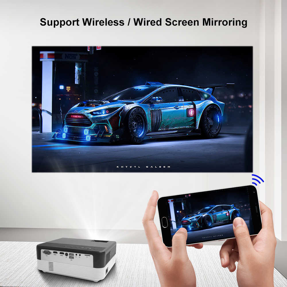 Projectoren Touyinger Q7 1080P LED VIDEO PROJECTOR FULL HD 5500 LUMENS LCD Home Cinema Beamer Projetor Smartphone Smartphone Slide overhead Projectoren T221216