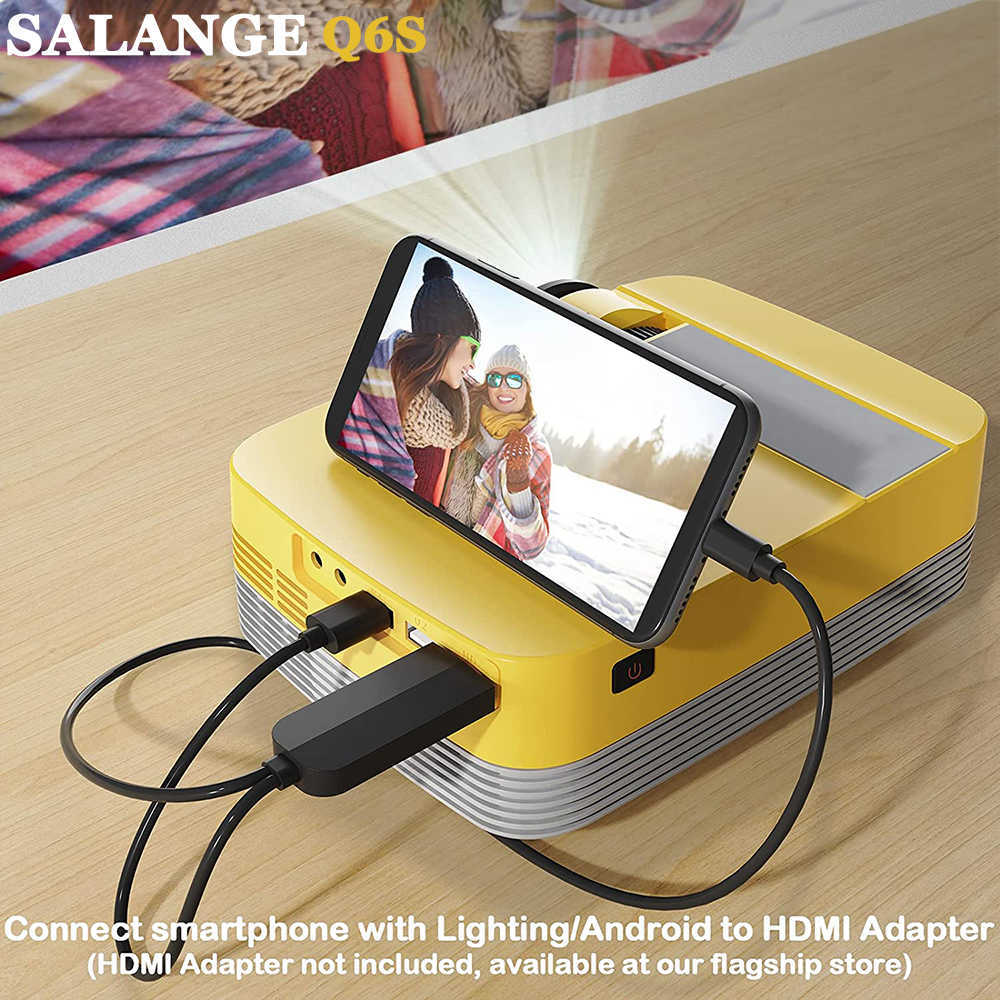 Projecteurs Nouveau vidéoprojecteur Q6S pour film Home Cinema Full HD 1080P pris en charge Airplay Movie Beamer Wifi Android 10 TV BOX en option T221216