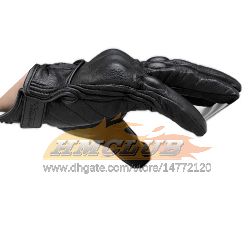 ST681 Motorcycle Gloves Motorbike Driving Cycling Retro Pursuit Perforated Real Leather Moto Protective Gears Motocross Glove