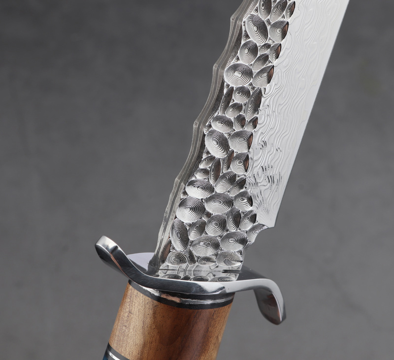 Ręcznie robione VG10 Damascus Blade Prosty nóż ze skórzaną osłoną kemping na zewnątrz polowanie taktyczne kieszonki obrony kieszonki stałe noże