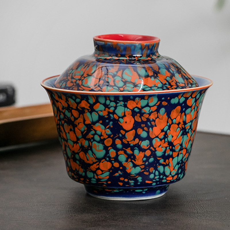 Ugn byt keramik gaiwan teacup handgjorda te tureen sk￥l japansk lyx retro hem te set tillbeh￶r dricksvaror