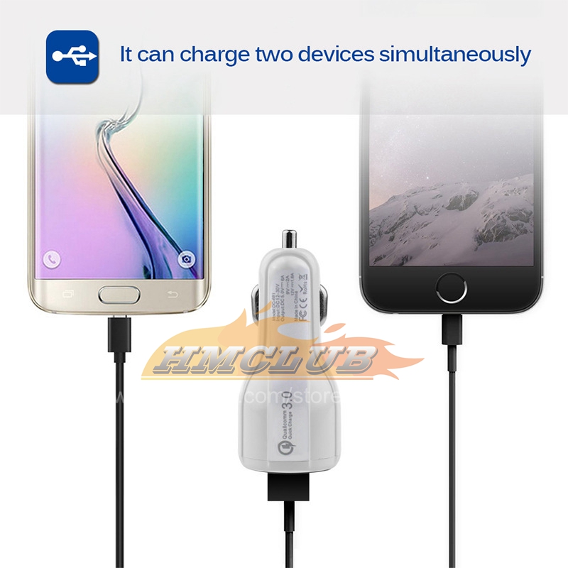 Caricabatterie auto CC376 Hotest Caricabatterie auto Dual Port QC3.0 Fast Charge 39W Caricabatterie auto Dual USB 6A tablet mobili Dropshipping