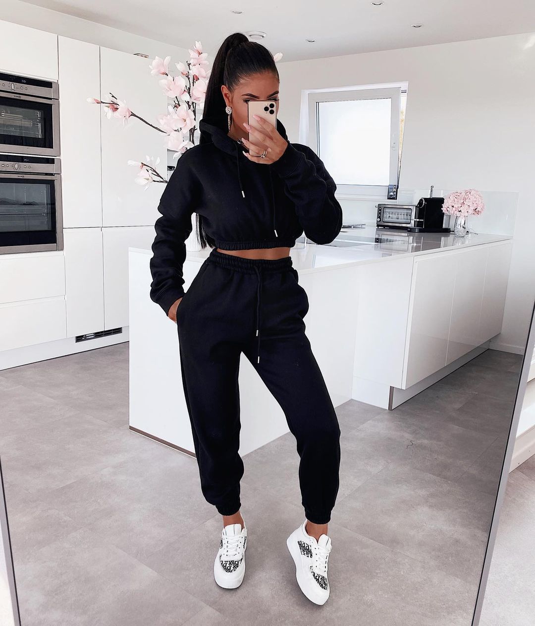 Two Piece Pants Sweat Suits Women Casual Hoodie and Trousers Set Sporty Tracksuits Free Ship