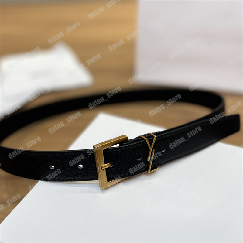 Woman Cowskin Belts High Quality Designer Belt For Women Gold Silver Copper Buckle Y Ladies Waistband Luxury S Belts With Box 30mm247n