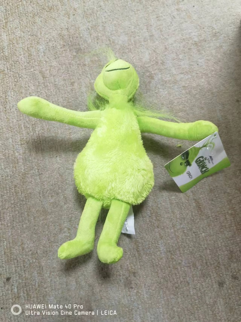 Jouet de poupée en peluche monstre vert de Noël pour garçons et filles cadeaux en peluche idéaux pour l'anniversaire des enfants