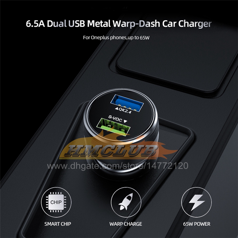 CC367 65W OnePlus 9 Pro Warp Car Charger 6.5A كابل شحن سريع لـ OnePlus 9r 8T 8 Pro 7T Pro 7 6T 30W WARP /20W DASH ACRGER
