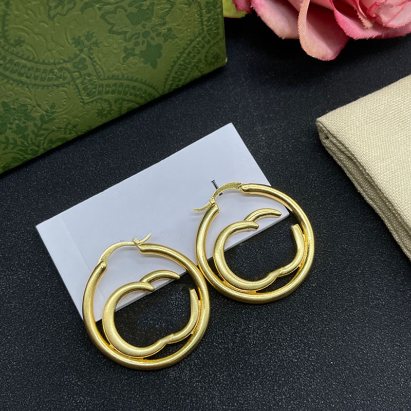 Boucles d'oreilles en or de luxe pour femmes designer bijoux de luxe Boucle d'oreilles de luxe avec boîte g cerceaux pour femmes