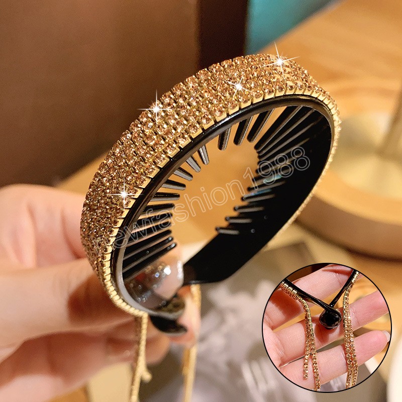 Rhinestone Hair Claws Women High Ponytail Clip Fixed Hairpin Claw Fashion Personality Headwear Hair accessories
