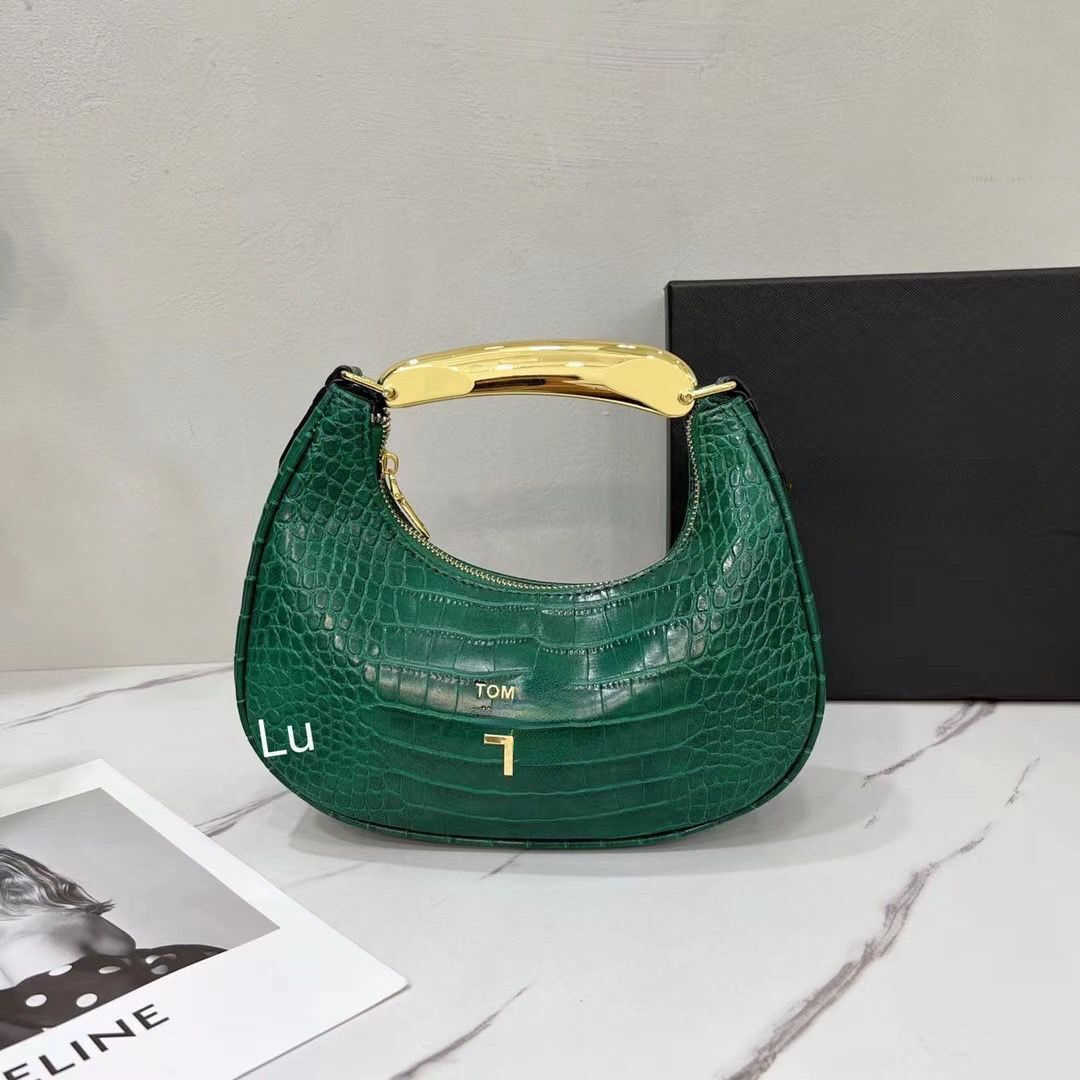 Bolsas femininas de designer de marca 2023 nova moda tf bolsa de ombro única multifuncional bolsa crescente de lazer caixa de presente embalagem vendas diretas da fábrica