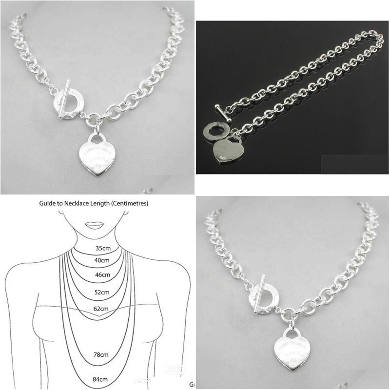 Hanger Kettingen Ontwerp Man Vrouwen Mode Ketting Ketting S925 Sterling Sier Sleutel Terug Naar Hart Liefde Merk Charme Met Doos drop Deli Dhpop