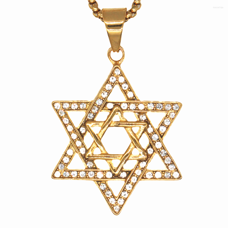 Correntes Menorah Pingente Judaica Colar Mulheres Homens Símbolos Religiosos Jóias Long Chain238A