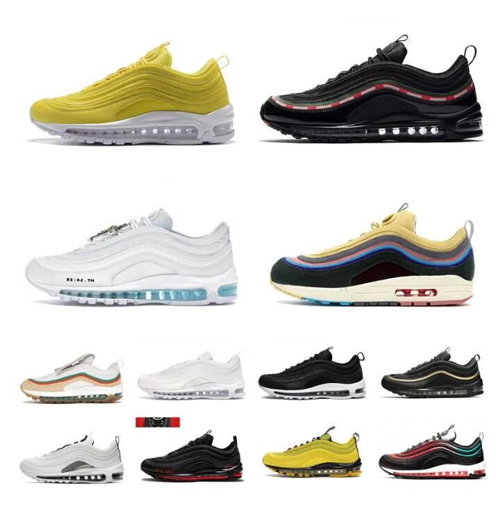 Classic 97 Sean Wotherspoon 97s Mens Running Shoes Vapores Triple White Black Golf Nrg Lucky and Good Mschf X Inri Jesus Celestial Men Donne Araisca Sneaker