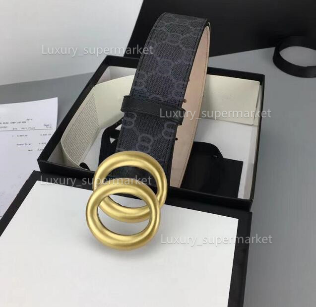 Moda Clásico Hombres Cinturones de diseño Para mujer Para hombre Carta informal Hebilla lisa Cinturón de lujo es Ancho 3 8 cm con caja AAAAAA302S