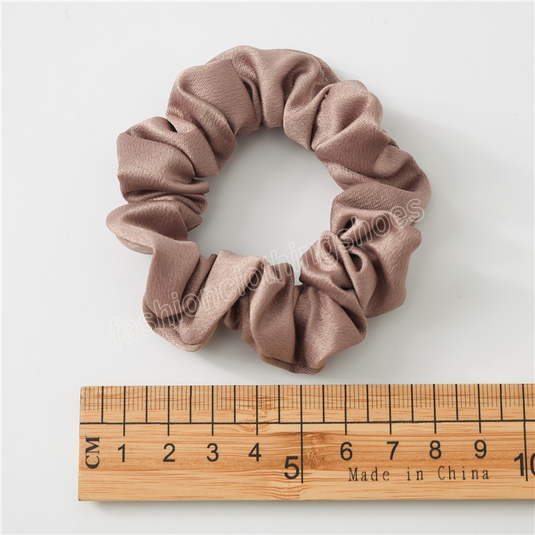 Scrunchies الصغيرة الساتان المرن يربط النساء الفتيات كبيرات الحرير الحرير الشعر ملحقات الشعر المطاط