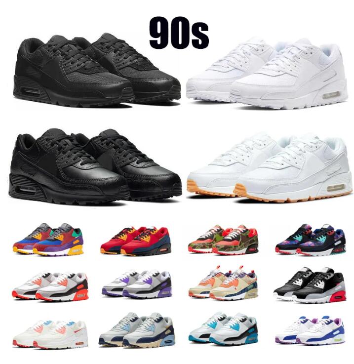 Designer Running Shoes For Men 90s Trainer Women Sneaker 90 White Black Infrared Colorways Futura Cushion Golf Laser Blue Bred Sneakers Airs