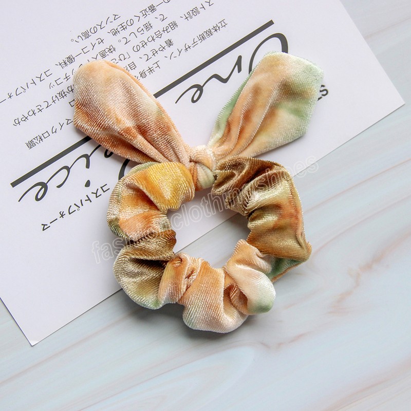 Velvet Hair Scrunchies Girls/Women Knot Bow Hairbands Cute Rabbit Ear Hair Tie Ponytail Hair Accessories