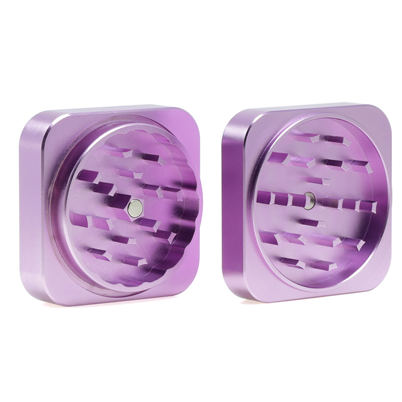 2 Layer Mini Square Herb Grinder 55MM Mini Portable Household Smoking Accessories Aluminum Tobacco Grinders