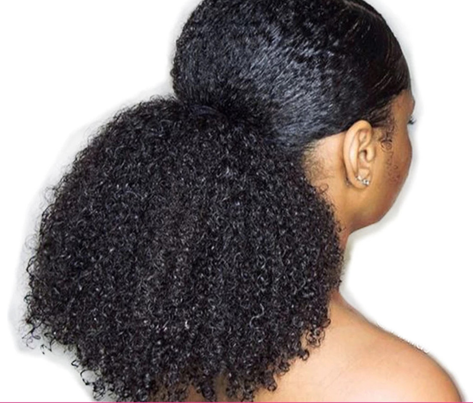 4C Afro Ponytail Extensions Human Hair extension