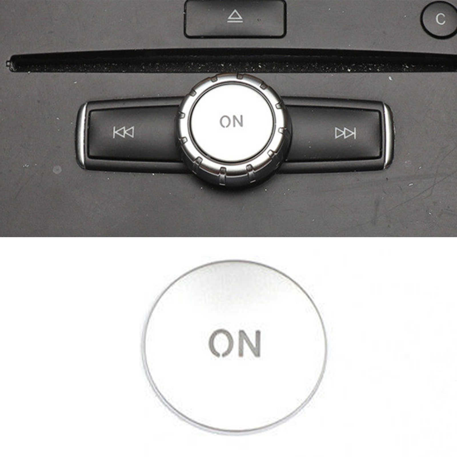 Car Console CD Panel Multimedia Switch Buttons Sequins Volume Button Cover For Mercedes Benz C E Class W204 W212 GLK X204