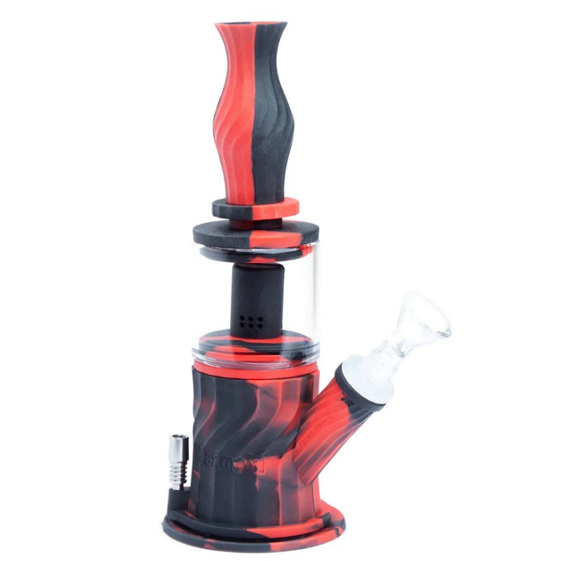 Colorful Silicone Portable Removable Glass Filter Pipes Kit Herb Tobacco Handle Bowl Waterpipe Hookah Shisha Nails Tip Straw Smoking Cigarette Bong Holder DHL