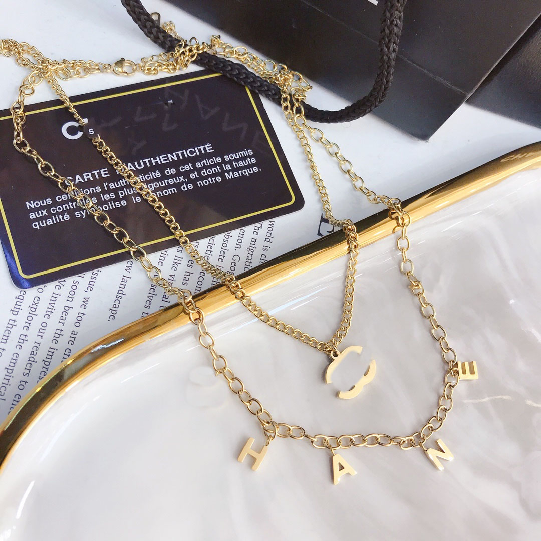 20 estilos colar de luxo gargantilha corrente 18k banhado a ouro aço inoxidável pingente declaração moda feminina joias de casamento acessórios289x