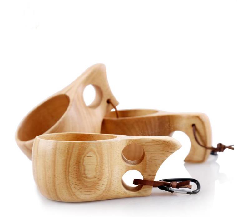 60 tazze Kuksa Cup Finlandia, tazze portatili in legno fatte a mano caffè, latte, acqua, regalo turistico SN534