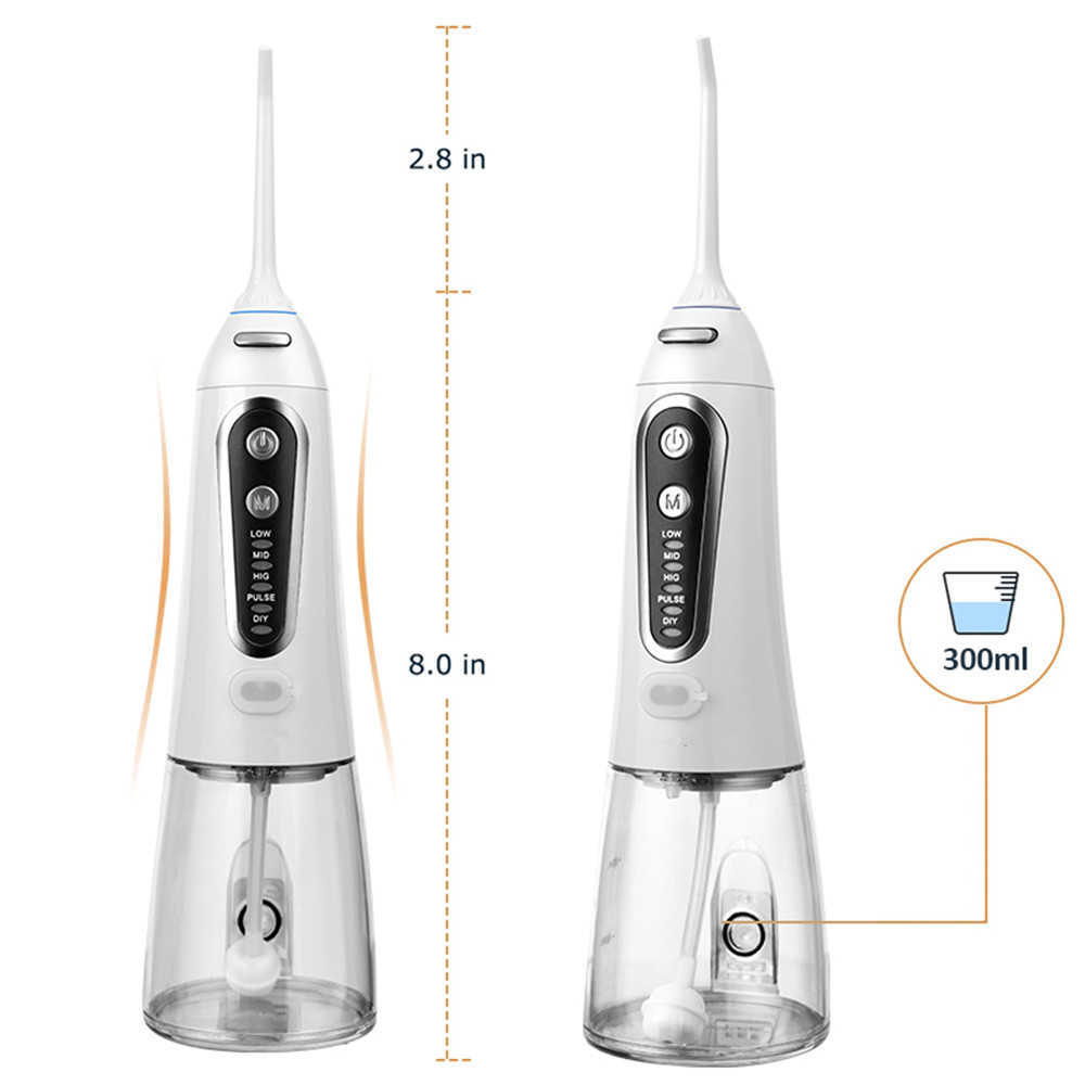 Mundduschen Andere Hygiene LISM Irrigator 5 Modi USB wiederaufladbar Tragbare Dental-Wasserstrahl-Flosser 300-ml-Tank Zahnreiniger 6 Düsen 221215