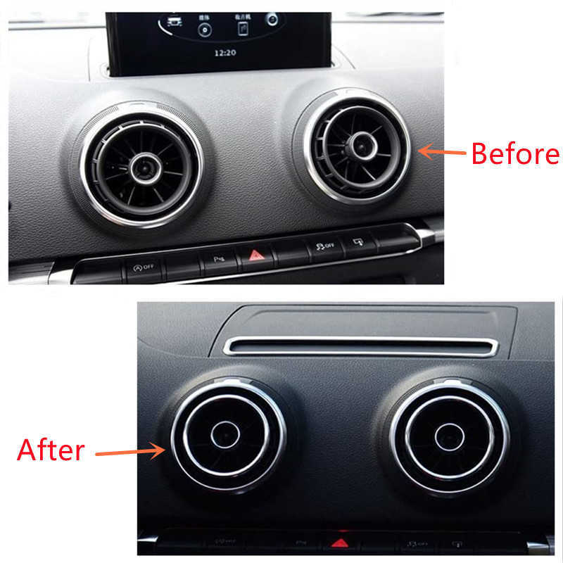 Auto Air Center Console Outlet Trim Inner Ring Cover Voor Audi A3 8V S3 2014-2019 Sportback Sedan interieur Accessoires Auto Styling