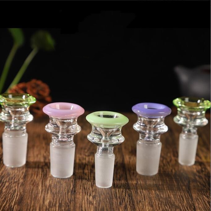 ヴィンテージカラフルなパイプスクリーンガラスボウルオス14mm 18mm for Hookah Water Bong Pipe Smoking Bowls