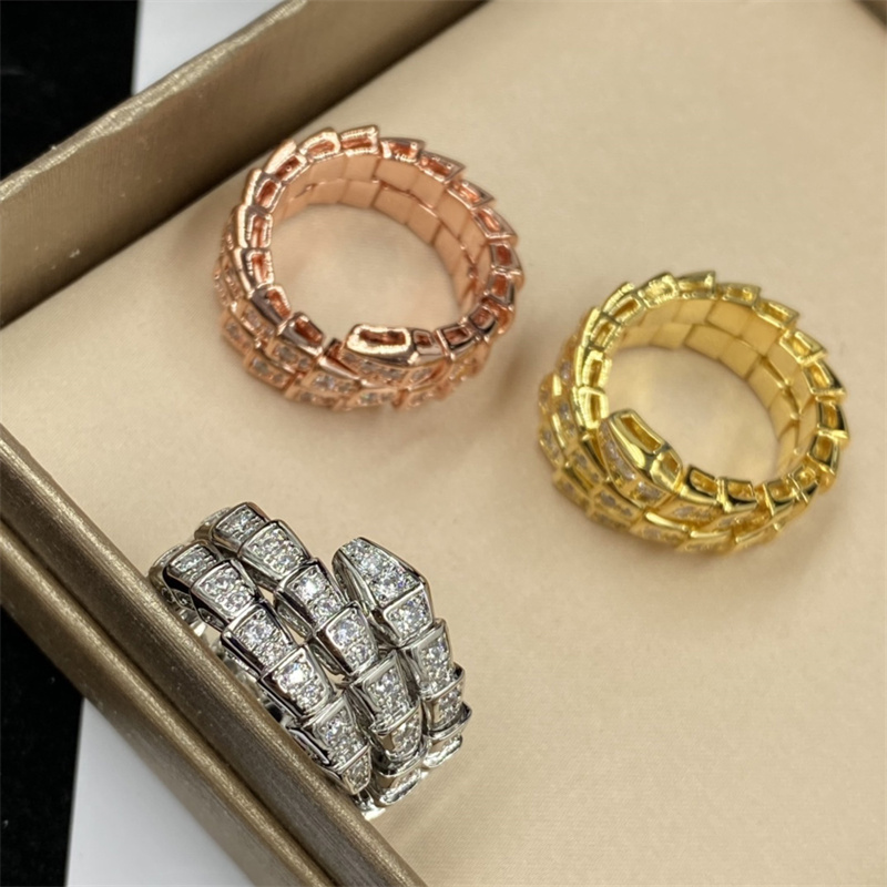 Любовь кольцо Женщины дизайнеры модные кольца классический золотой серебряный сверкающий бриллиант Кольцо роскошное повседневное розовое золото аксессуары для ювелирных изделий S221N