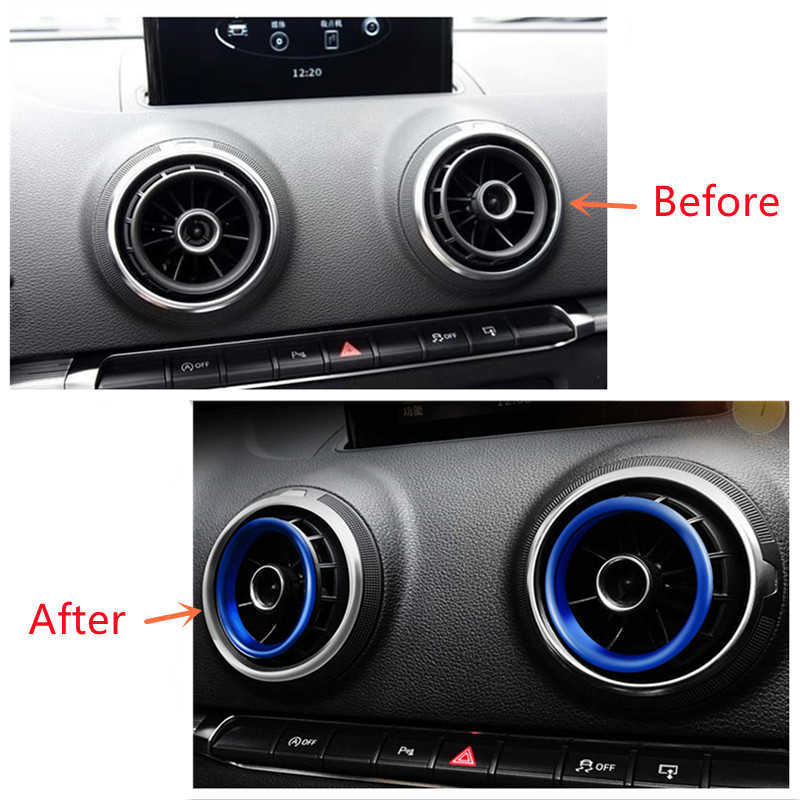 Auto Air Center Console Outlet Trim Inner Ring Cover Voor Audi A3 8V S3 2014-2019 Sportback Sedan interieur Accessoires Auto Styling