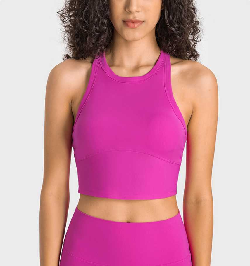 LU-001 Yoga Vest Kvinnor Tank Topps Shock Proof Sports BH Running Fitness Gym Clothes Lady Shirts