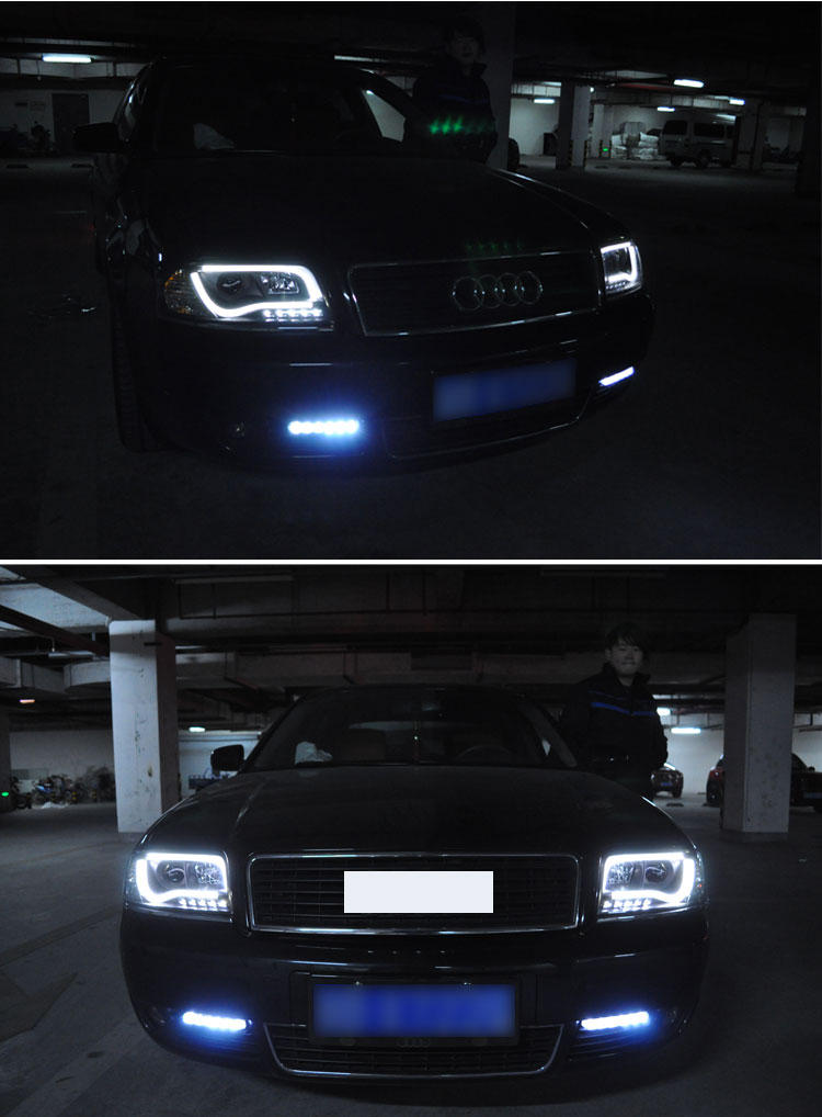 För Audi A6 -bilstrålkastare LED -strålkastare Dynamisk streamer Turn Signal Montering Belysning Montering Huvudlampan Front Light Drl