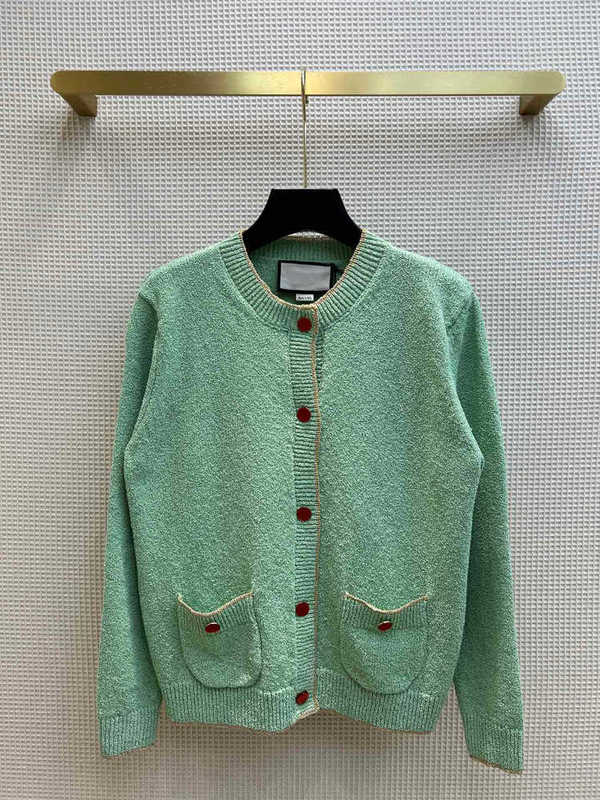 Dames truien Designer Small Knitted Cardigan Casual veelzijdige enkele borsten Ronde Nek Lange mouw Short Coat Top Vrouwen Mn6i
