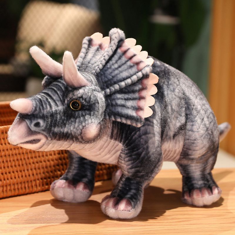 32 cm-46 cm simulato triceratopo peluche bambola dinosauro in piedi cartone animato simile peluche regali bambini compleanno natale