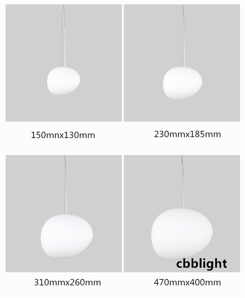 현대 펜던트 램프 흰색 원형 글로브 유리 행할 LED 거실 침실 루미나 리아 조명기구 샹들리에 LRG022의 불규칙한 조명 LED 불규칙 조명