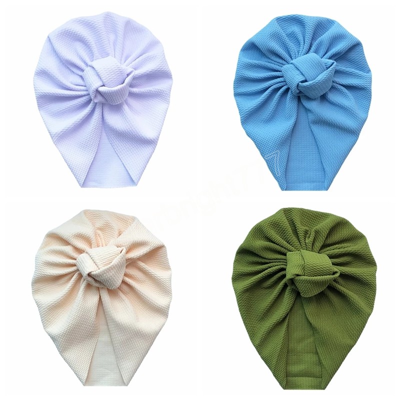 Solide Turban-Mütze für Babys, Kleinkinder, Mützen, Hüte mit Rosen-Schleifenknoten, weiche niedliche Kindergarten-Mütze, Kinder-Foto-Requisiten-Zubehör