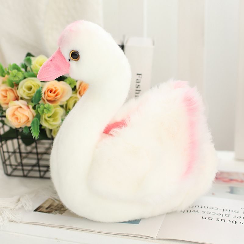 Jouet en peluche cygne noir, Couple de cygne blanc, poupées de décoration de mariage, cadeau de noël