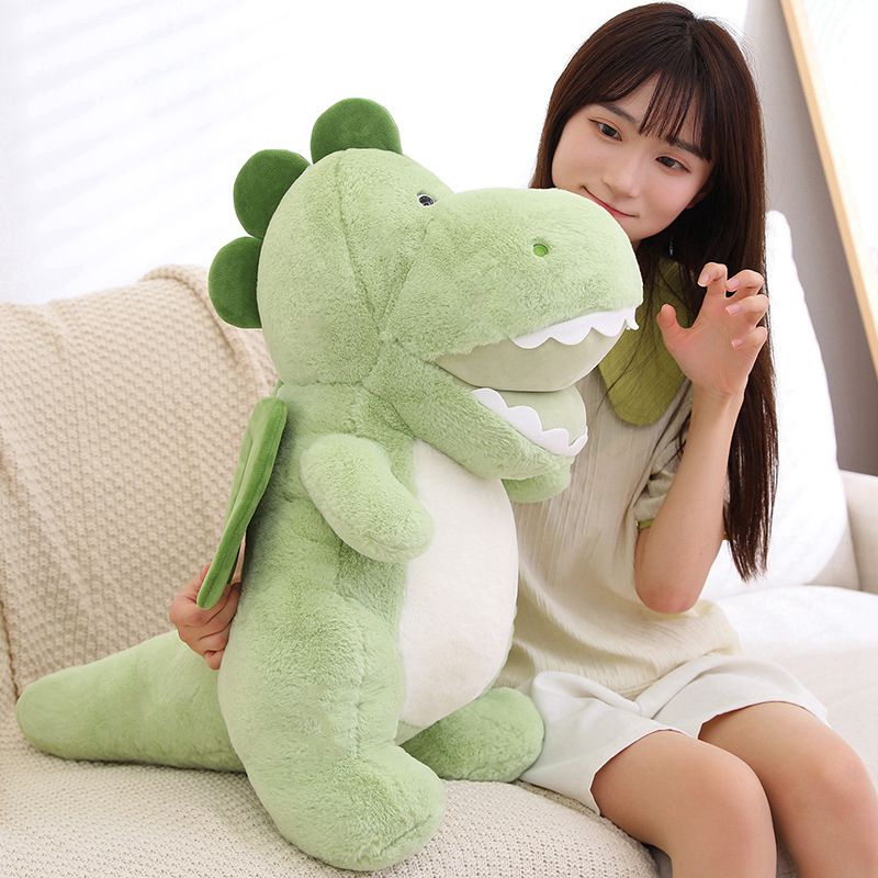 25-60CM Fluffy Bared Dinosaur With Wings Plush Toys Super Soft Cartoon Stuffed Animal Dolls for Kids Baby Hug Doll Home Decor