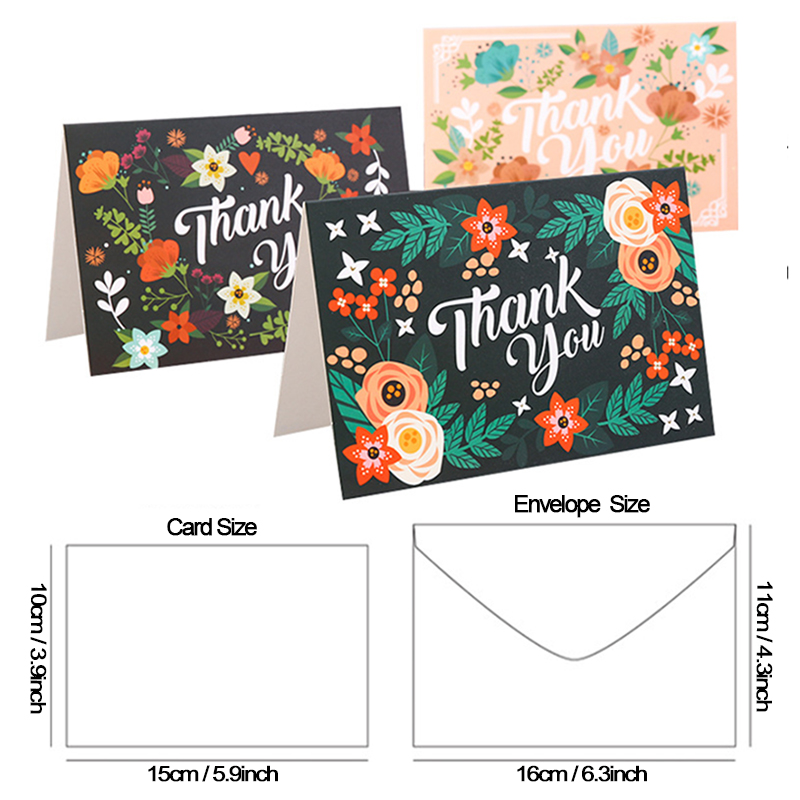 Flower Printed Greetings Card With Envelope Valentines Day Birthday Wedding Invitation Card Tarjeta De Felicitacion Con Estampado De Flores